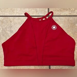 Savage barbell high neck strappy sports bra